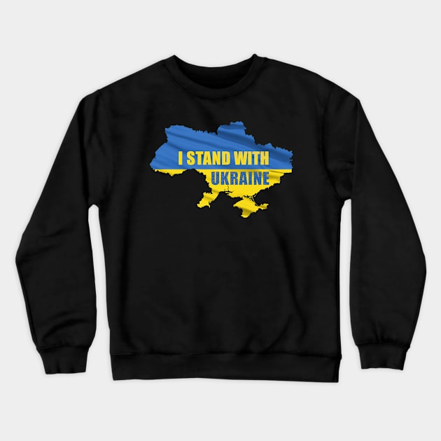 I Stand With Ukraine Crewneck Sweatshirt by Green Splash